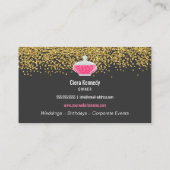 金ゴールドエレガントスプリンクルズキャンディデザートビュッフェ 名刺 (裏面)