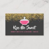 金ゴールドエレガントスプリンクルズキャンディデザートビュッフェ 名刺 (正面)