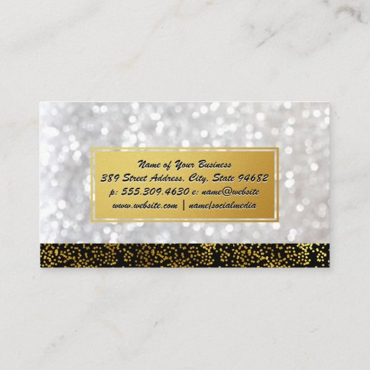 金ゴールドエレガントスペックと《写真》ぼけ味グラマー 名刺 (裏面)