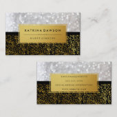 金ゴールドエレガントスペックと《写真》ぼけ味 名刺 (正面/裏面)