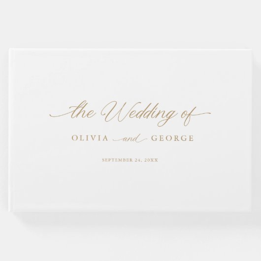 金ゴールドエレガントスモダンクリック ゲストブック (正面)