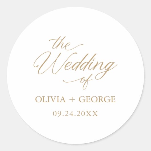 金ゴールドエレガントスモダンクリック ラウンドシール (正面)