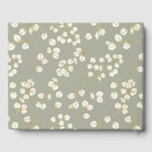 金ゴールドエレガントセージ緑のユーカリ離れス ゲストブック (裏面)