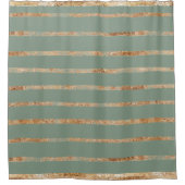 金ゴールドエレガントセージ緑シャワーカーテン シャワーカーテン (正面)