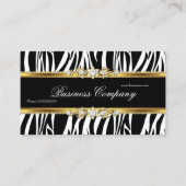 金ゴールドエレガントゼブラ白黒シルバー華美 名刺 (正面)