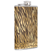 金ゴールドエレガントタイガーキレーフシックかわいらし動物 フラスク (右)