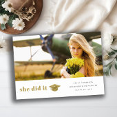 金ゴールドエレガントタイポグラフィの目盛りキャップ写真 案内状