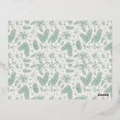 金ゴールドエレガントタイポグラフィ写真メリークリスマスカード 箔招待状ポストカード (裏面)