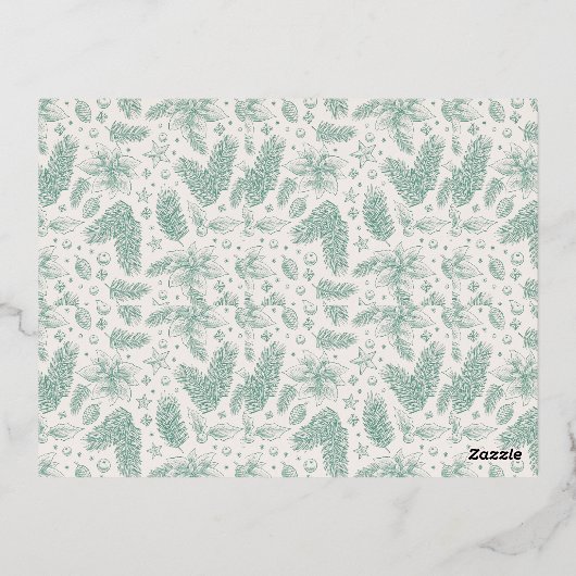 金ゴールドエレガントタイポグラフィ写真メリークリスマスカード 箔招待状ポストカード (裏面)