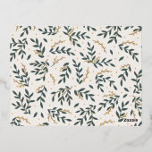 金ゴールドエレガントタイポグラフィ写真メリークリスマスカード 箔招待状ポストカード (裏面)