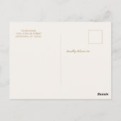 金ゴールドエレガントタイポグラフィ写真メリークリスマス ポストカード (裏面)