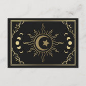 金ゴールドエレガントタロットカードウェディングRSVP エンクロージャーカード (裏面)