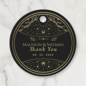 金ゴールドエレガントタロットカード結婚式の引き出物ラベル フェイバータグ (正面)