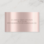 金ゴールドエレガントダイヤモンドほうきメイド掃除ハウス 名刺 (裏面)