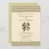 金ゴールドエレガントダイヤモンドシャ結婚ンパーニュ 招待状 (正面/裏面)