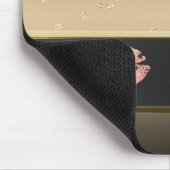 金ゴールドエレガントダイヤモンド – キラキラ輝くリップパーソナライズされた マウスパッド (コーナー)