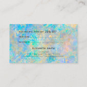 金ゴールドエレガントダイヤモンドOpal Stone参照の参照 名刺 (裏面)