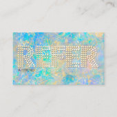 金ゴールドエレガントダイヤモンドOpal Stone参照の参照 名刺 (正面)