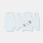 金ゴールドエレガントダスティブルーピンクフローラ結婚ズ フェイバーボックス (折り畳みなし)