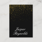 金ゴールドエレガントダストブラックルクス 名刺 (正面)