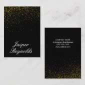 金ゴールドエレガントダストブラックルクス 名刺 (正面/裏面)