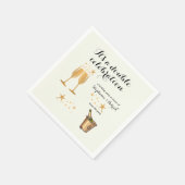 金ゴールドエレガントダブルお祝いジョイント誕生日 スタンダードカクテルナプキン (角)