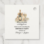 金ゴールドエレガントダブルお祝いジョイント誕生日 フェイバータグ (裏面)