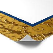 金ゴールドエレガントダマスクウェディングウェルカムポスター ポスター (角)