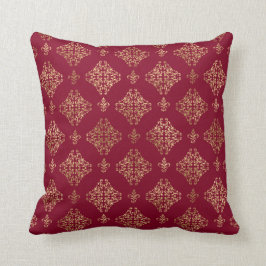 金ゴールドエレガントダマスクオンブルゴーニュ装飾用クッション クッション