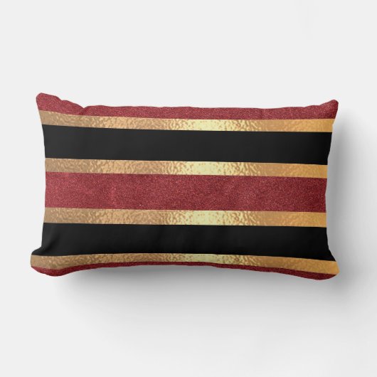 金ゴールドエレガントダマスクオンブルゴーニュ ランバークッション (正面)