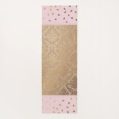 金ゴールドエレガントダマスク金ゴールドリーフ ヨガマット (裏面)