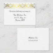 金ゴールドエレガントダマスコウェディングエンクロージャカード エンクロージャーカード (正面/裏面)