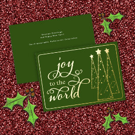 金ゴールドエレガントダークグリーンの世界市場への喜び 箔シーズンカード