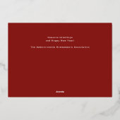 金ゴールドエレガントダークレッド・ピースオン・アース・ビジネス 箔シーズンカード (裏面)