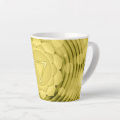 金ゴールドエレガントチャクラ禅ヨガスピリチュアル瞑想 カフェラテマグ (右アングル)