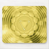 金ゴールドエレガントチャクラ禅ヨガスピリチュアル瞑想 マウスパッド (正面)
