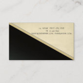 金ゴールドエレガントツリーシルエット、ヨガ 名刺 (裏面)