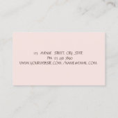 金ゴールドエレガントツリーロータスヨガ抽象芸術 名刺 (裏面)