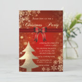 金ゴールドエレガントツリー、弓のクリ企業のスマスパーティー 招待状 (スタンド正面)