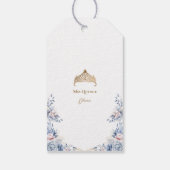 金ゴールドエレガントティアラブルーフローラキンセアニラ ギフトタグ (裏面)