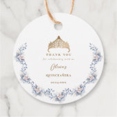 金ゴールドエレガントティアラブルーフローラキンセアニラ フェイバータグ (裏面)