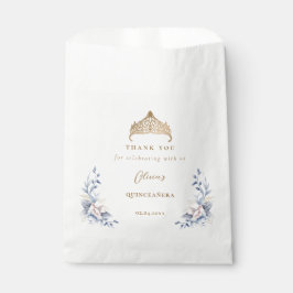 金ゴールドエレガントティアラブルーフローラキンセアニラ フェイバーバッグ