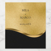 金ゴールドエレガントデコワインラベル ワインラベル (シングルラベル)