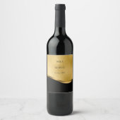 金ゴールドエレガントデコワインラベル ワインラベル (正面)