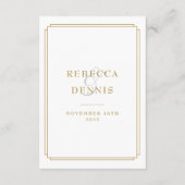 金ゴールドエレガントデコ結婚ズゲスト詳細 エンクロージャーカード (裏面)