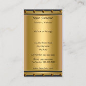 金ゴールドエレガントデザイナー名刺 名刺 (裏面)