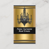 金ゴールドエレガントデザイナー名刺 名刺 (正面)