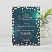 金ゴールドエレガントドットティアラグリーンキンセアニラ 招待状 (スタンド正面)