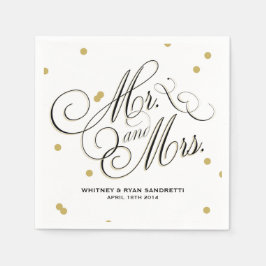 金ゴールドエレガントドットナプキン スタンダードカクテルナプキン