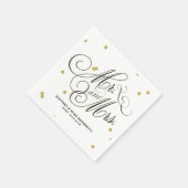 金ゴールドエレガントドットナプキン スタンダードカクテルナプキン (角)